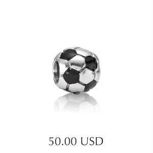 Pandora soccer ball charm